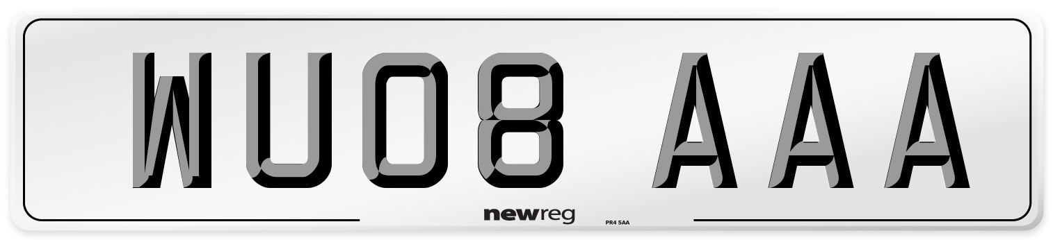 WU08 AAA Number Plate from New Reg